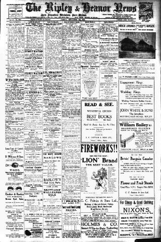 cover page of Ripley and Heanor News and Ilkeston Division Free Press published on November 2, 1928