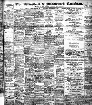 cover page of Winsford & Middlewich Guardian published on September 17, 1904