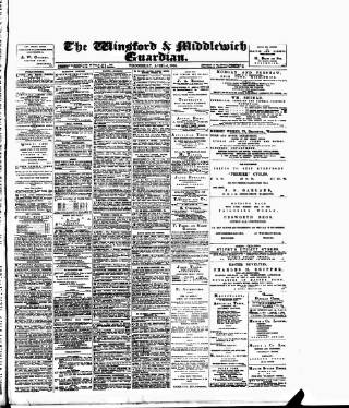 cover page of Winsford & Middlewich Guardian published on April 5, 1905