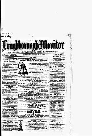 cover page of Loughborough Monitor published on February 2, 1860