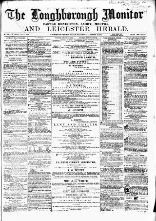 cover page of Loughborough Monitor published on May 4, 1865