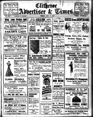 cover page of Clitheroe Advertiser and Times published on May 2, 1941