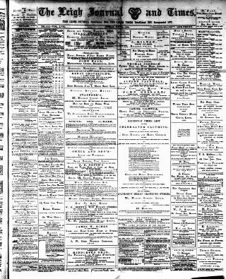 cover page of Leigh Journal and Times published on May 4, 1888