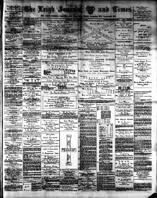 cover page of Leigh Journal and Times published on November 2, 1888