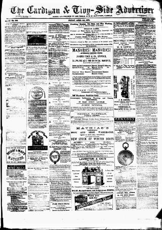 cover page of Cardigan & Tivy-side Advertiser published on April 4, 1879