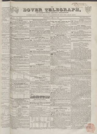 cover page of Dover Telegraph and Cinque Ports General Advertiser published on May 2, 1846