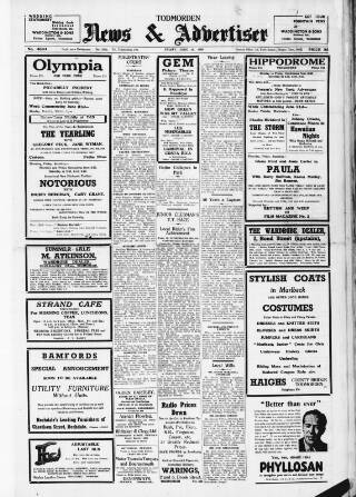 cover page of Todmorden & District News published on June 18, 1948