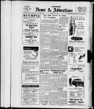 cover page of Todmorden & District News published on May 2, 1958