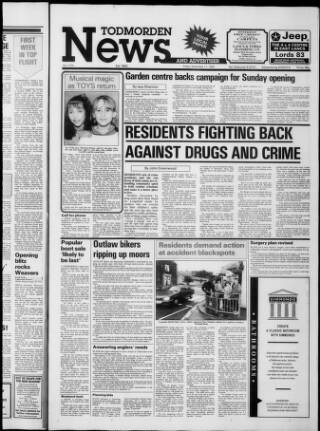 cover page of Todmorden & District News published on September 17, 1993