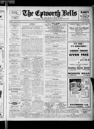 cover page of Epworth Bells, Crowle and Isle of Axholme Messenger published on August 2, 1957