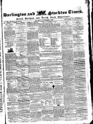 cover page of Darlington & Stockton Times, Ripon & Richmond Chronicle published on November 2, 1850