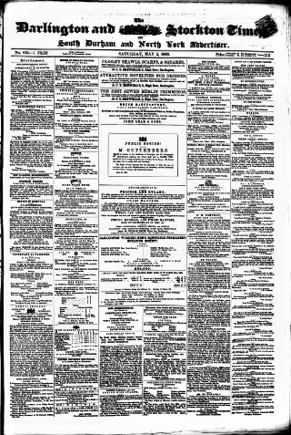cover page of Darlington & Stockton Times, Ripon & Richmond Chronicle published on May 2, 1863