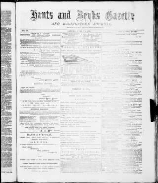 cover page of Hants and Berks Gazette and Middlesex and Surrey Journal published on May 4, 1878