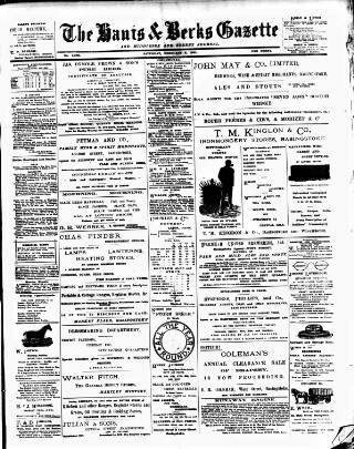 cover page of Hants and Berks Gazette and Middlesex and Surrey Journal published on February 2, 1901