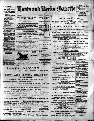 cover page of Hants and Berks Gazette and Middlesex and Surrey Journal published on November 2, 1901
