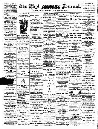 cover page of Rhyl Journal published on September 26, 1896