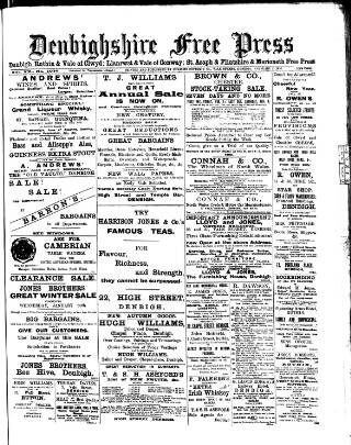 cover page of Denbighshire Free Press published on February 2, 1901
