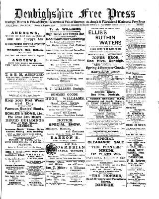 cover page of Denbighshire Free Press published on August 2, 1902