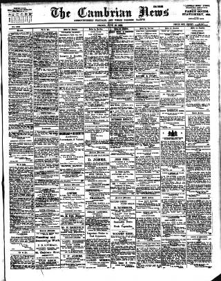 cover page of Cambrian News published on June 18, 1909