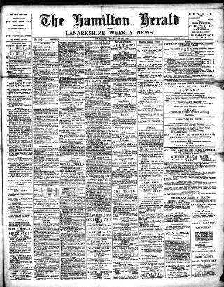 cover page of Hamilton Herald and Lanarkshire Weekly News published on May 2, 1890