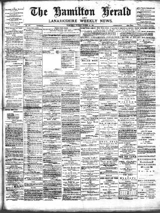 cover page of Hamilton Herald and Lanarkshire Weekly News published on March 19, 1897