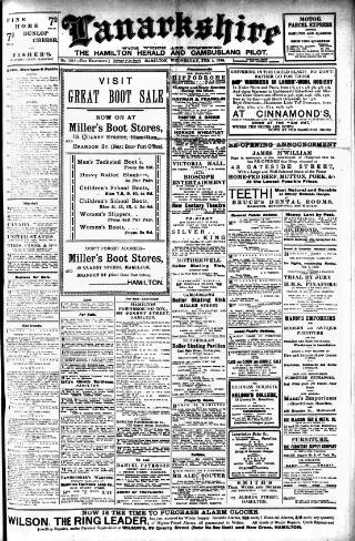 cover page of Hamilton Herald and Lanarkshire Weekly News published on February 2, 1910