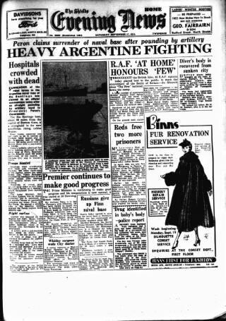 cover page of Shields Daily News published on September 17, 1955