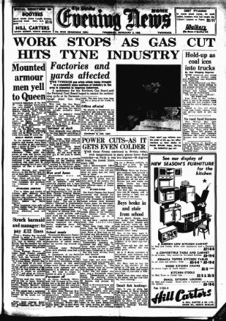 cover page of Shields Daily News published on February 2, 1956