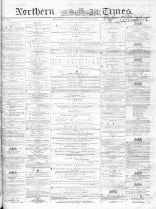 cover page of Northern Daily Times published on December 14, 1859