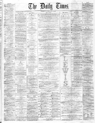 cover page of Northern Daily Times published on June 18, 1860