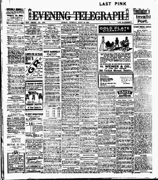 cover page of Dublin Evening Telegraph published on June 18, 1912
