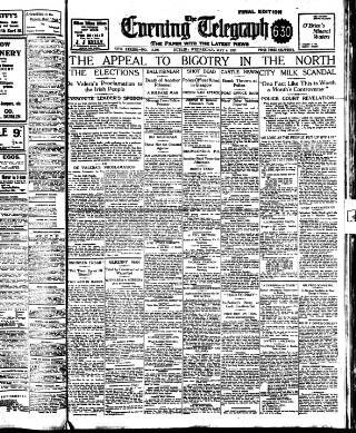 cover page of Dublin Evening Telegraph published on May 4, 1921