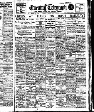 cover page of Dublin Evening Telegraph published on August 2, 1921