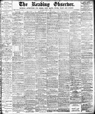 cover page of Reading Observer published on June 18, 1898