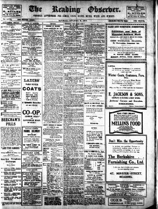 cover page of Reading Observer published on November 2, 1918