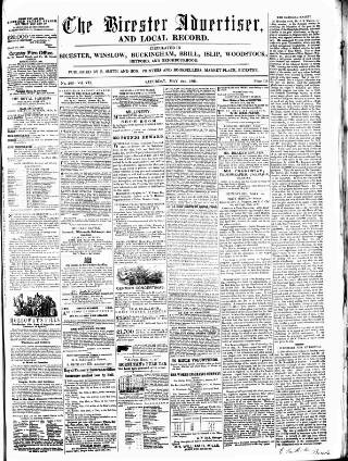 cover page of Bicester Advertiser published on May 4, 1861