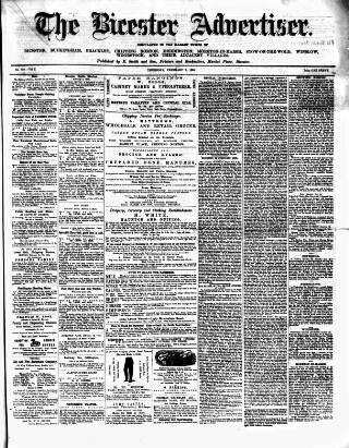 cover page of Bicester Advertiser published on February 2, 1865