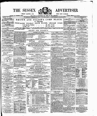 cover page of Surrey Gazette published on June 18, 1870