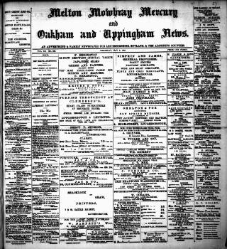 cover page of Melton Mowbray Mercury and Oakham and Uppingham News published on May 2, 1901