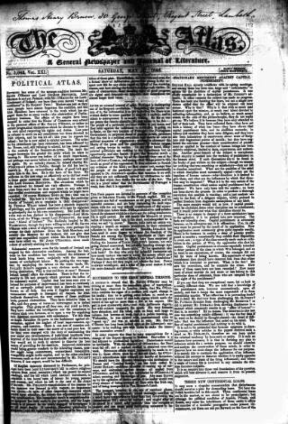 cover page of Atlas published on May 2, 1846