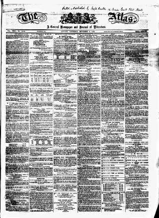 cover page of Atlas published on November 2, 1867
