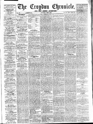 cover page of Croydon Chronicle and East Surrey Advertiser published on June 18, 1864
