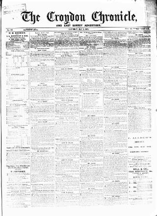 cover page of Croydon Chronicle and East Surrey Advertiser published on May 4, 1867