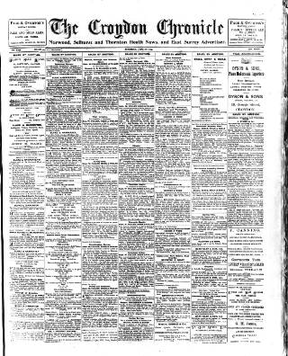 cover page of Croydon Chronicle and East Surrey Advertiser published on June 18, 1904