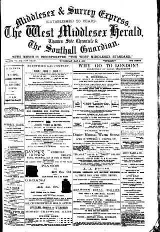 cover page of Middlesex & Surrey Express published on May 2, 1906