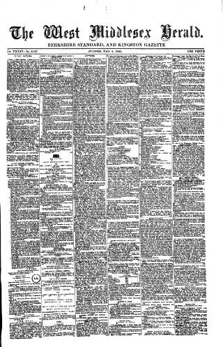 cover page of West Middlesex Herald published on May 4, 1891