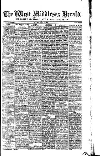 cover page of West Middlesex Herald published on May 4, 1892