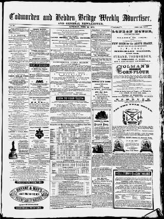 cover page of Todmorden Advertiser and Hebden Bridge Newsletter published on June 18, 1870