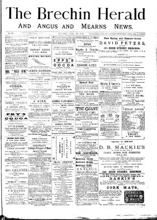 cover page of Brechin Herald published on June 16, 1891
