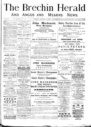 cover page of Brechin Herald published on August 18, 1891